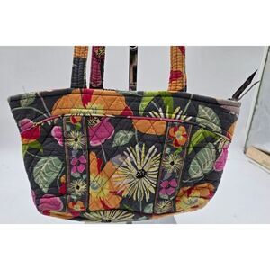 Vera Bradley Quilted Floral Tote Bag With Zipper